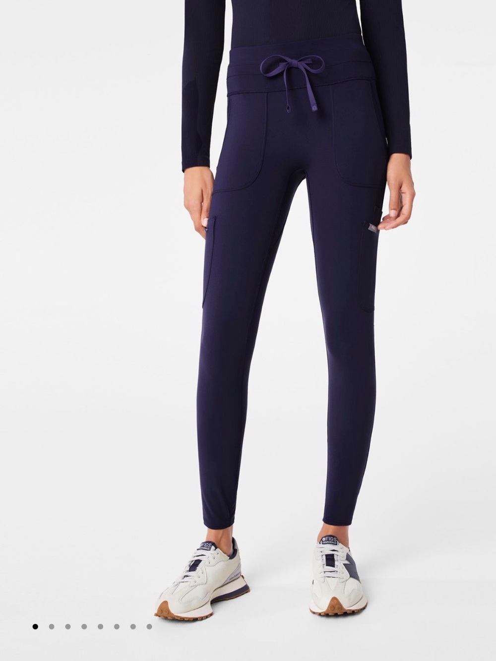 FIGS medium Slim Drawstring Pocket Pants - Navy